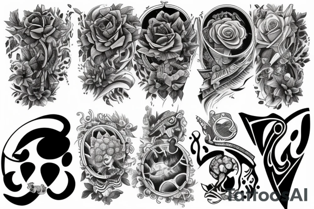 Half sleeve tattoo idea