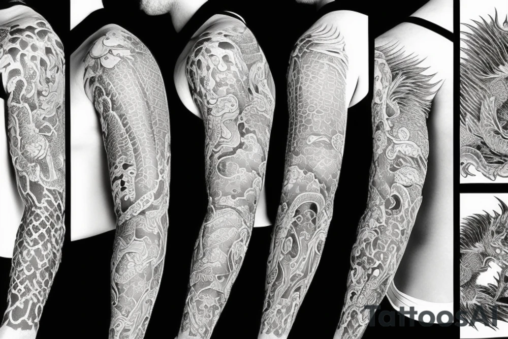 Dragon Full Sleeve tattoo idea