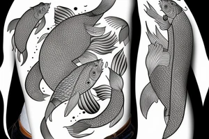 Koi Fish Full Sleeve tattoo idea