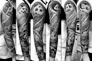 Birth
Death
Family
Friends
Half Sleeve tattoo idea