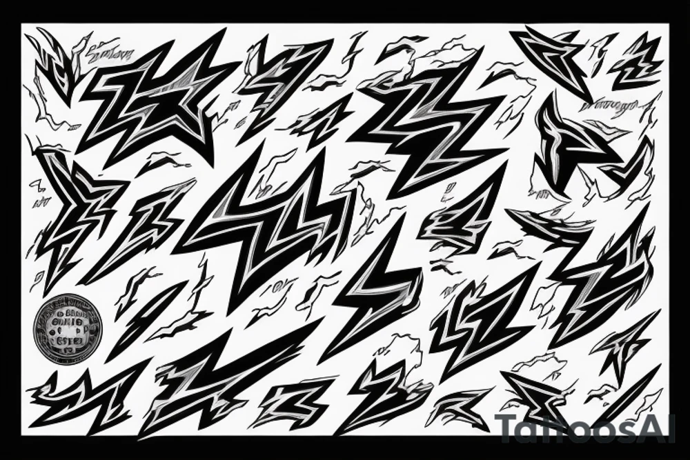 lightning bolts Vanessa Steele tattoo idea