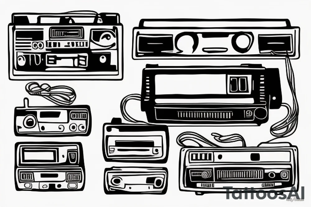 Cassette player with the words "If you don't ever get yourself straight, who is you gon' help?" tattoo idea