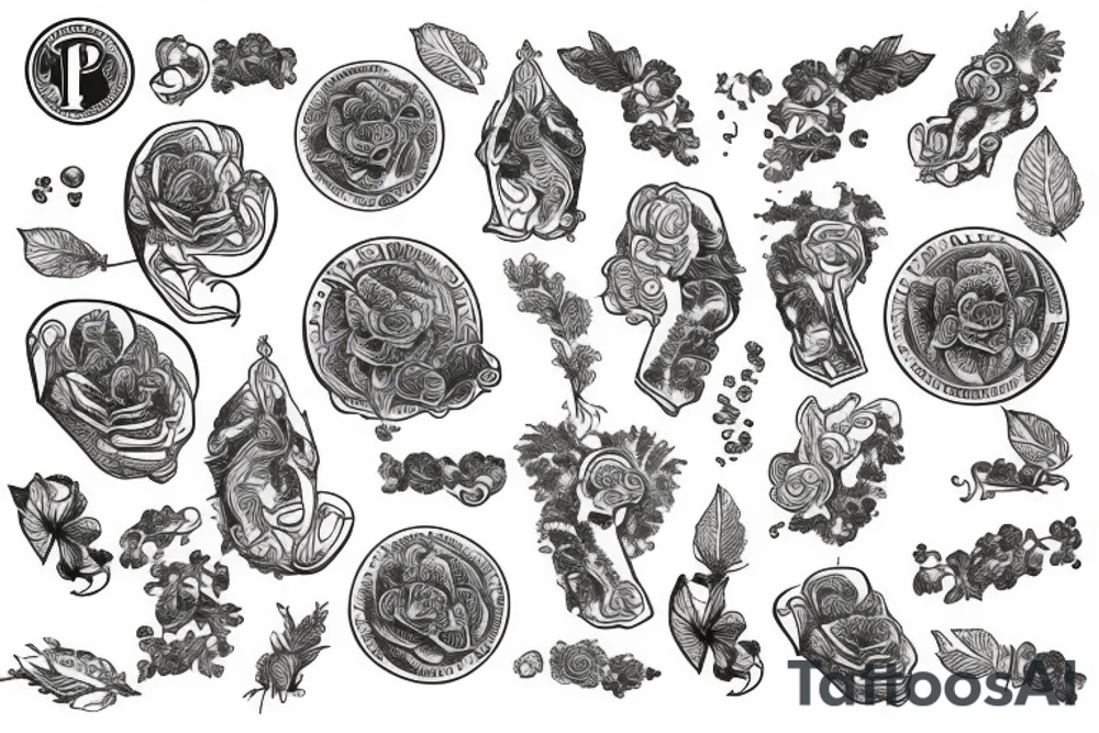 Pennyroyal mint tattoo idea