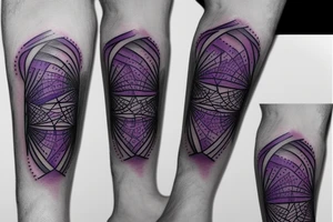 purple heart ski tattoo idea