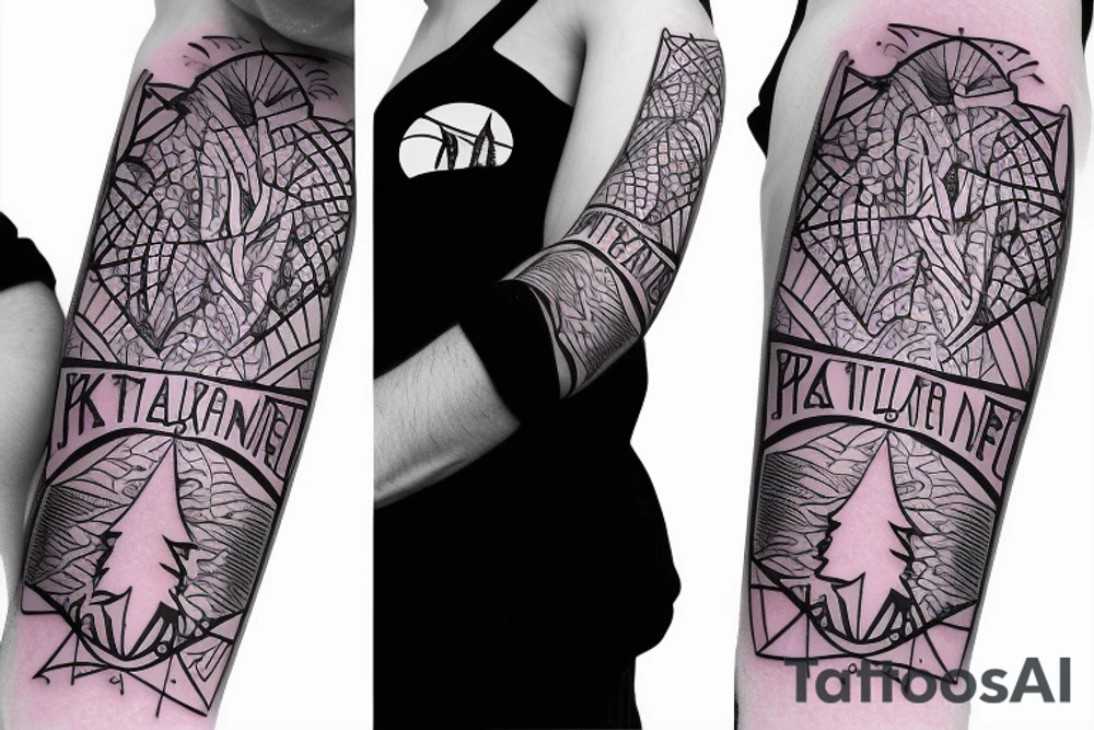 purple heart ski tattoo idea