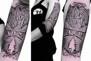 purple heart ski tattoo idea