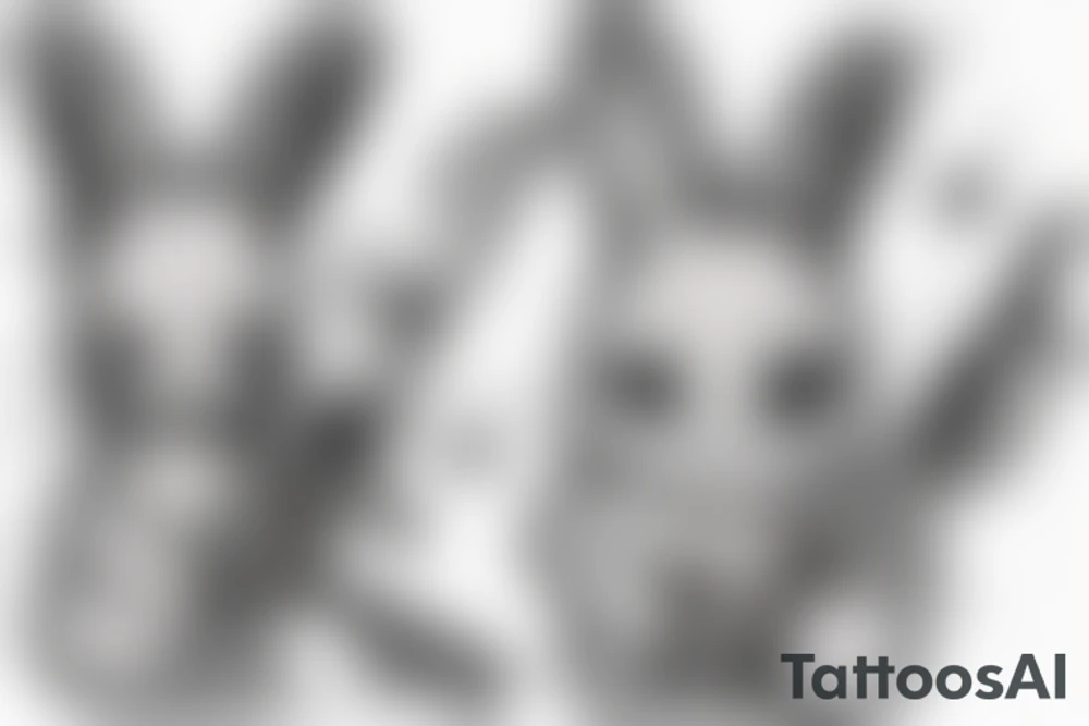 A bunny with a rifle tattoo idea