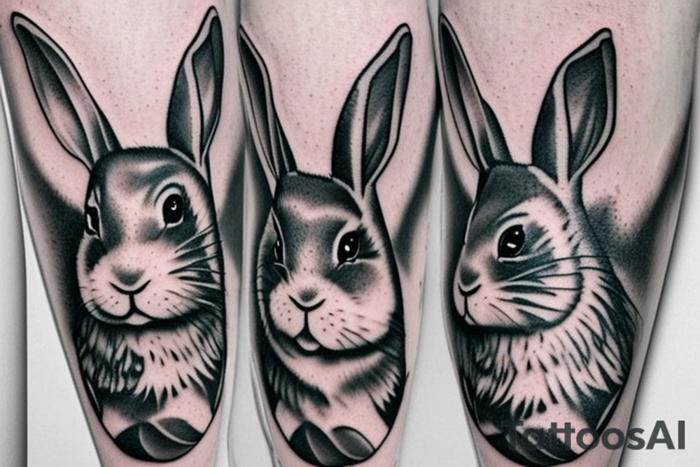 A bunny with a rifle tattoo idea