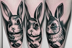 A bunny with a rifle tattoo idea