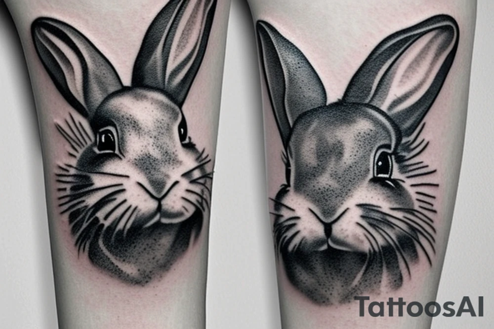 A female bunny with a rifle tattoo idea