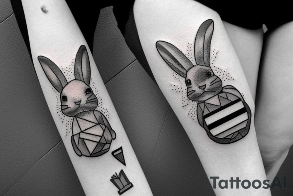 Bunny with an army rifle tattoo idea