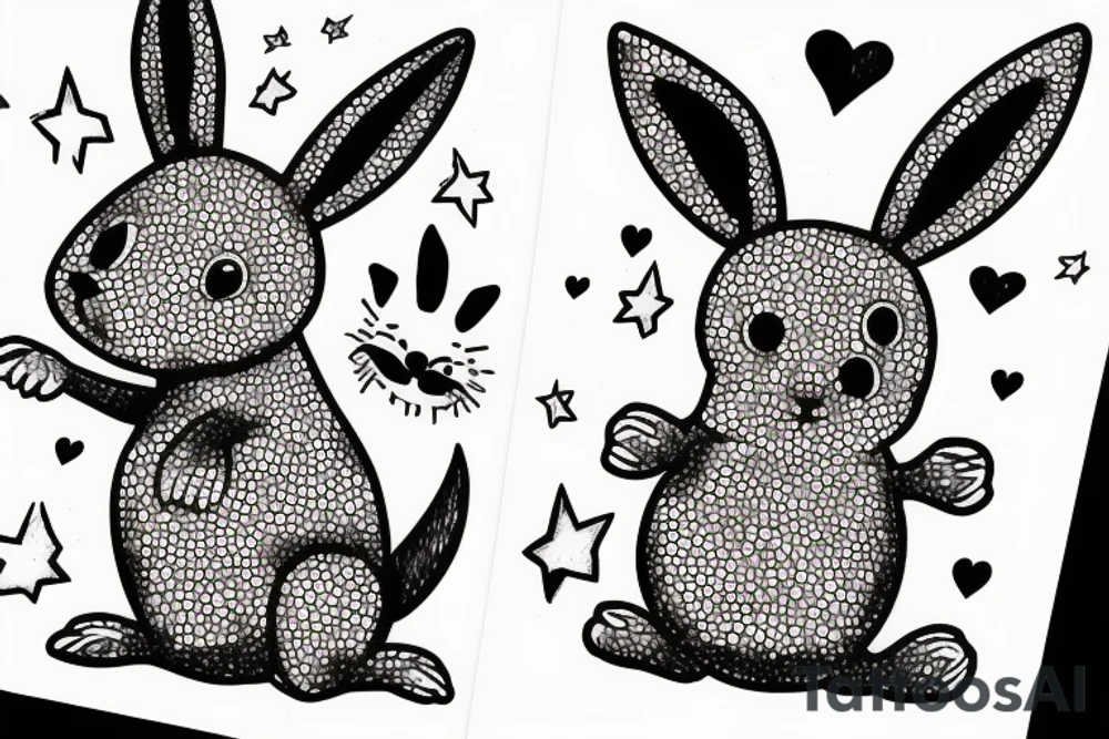 A crazy bunny starting a revolution tattoo idea