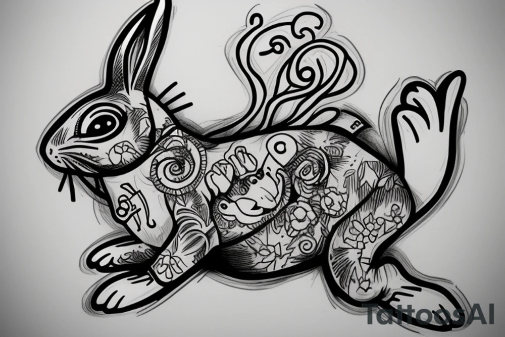 An armed bunny starting a revolution tattoo idea