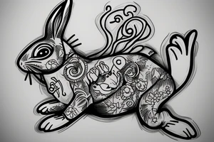 An armed bunny starting a revolution tattoo idea