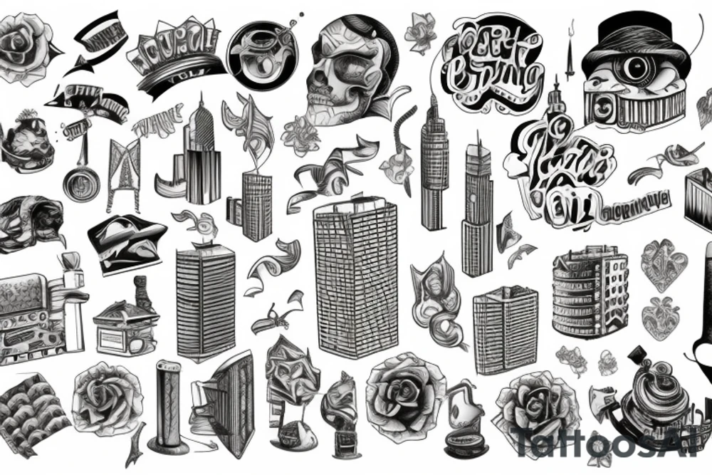 City building tattoo idea