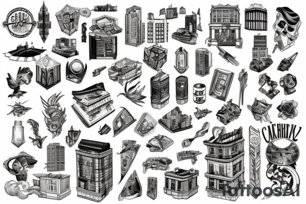 City building tattoo idea