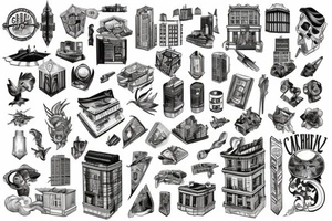 City building tattoo idea