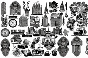 City building tattoo idea