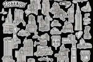 Jorburg city buildings tattoo idea