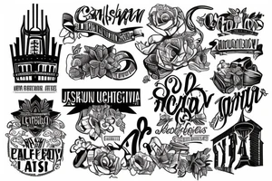 johannesburg city buildings tattoo idea