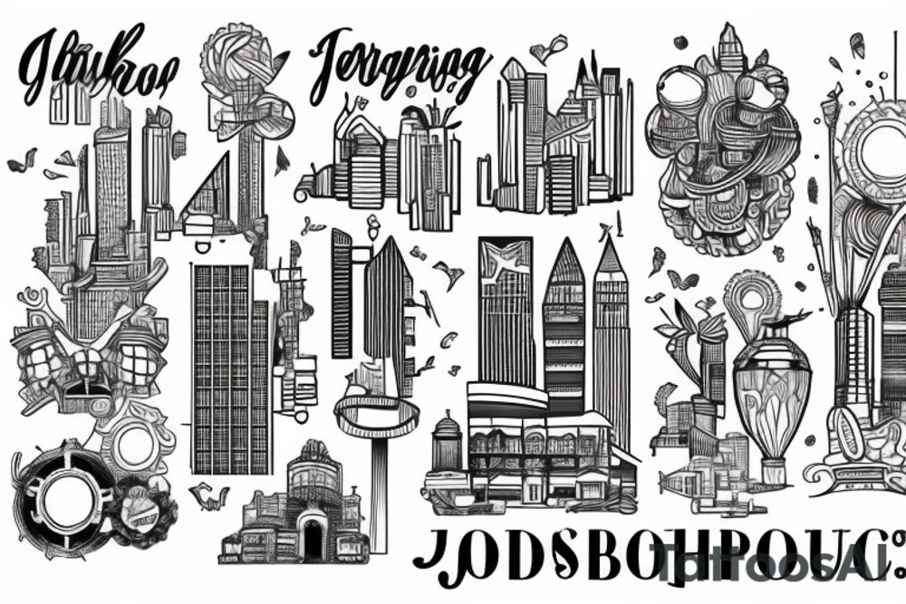 johannesburg city buildings tattoo idea