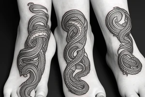 Jormungandr wrapped around my ankle tattoo idea