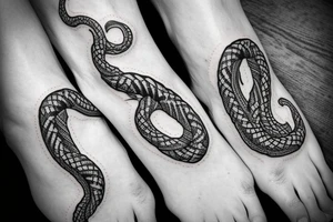 nordic snake trible wrapped around my ankle tattoo idea