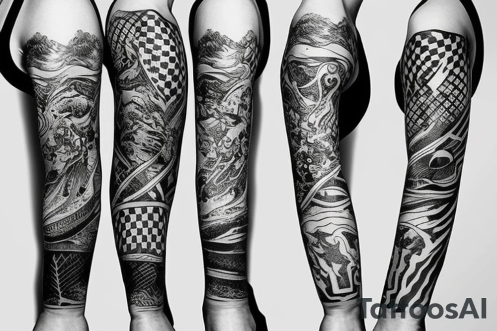 nordic arm sleeve tattoo idea