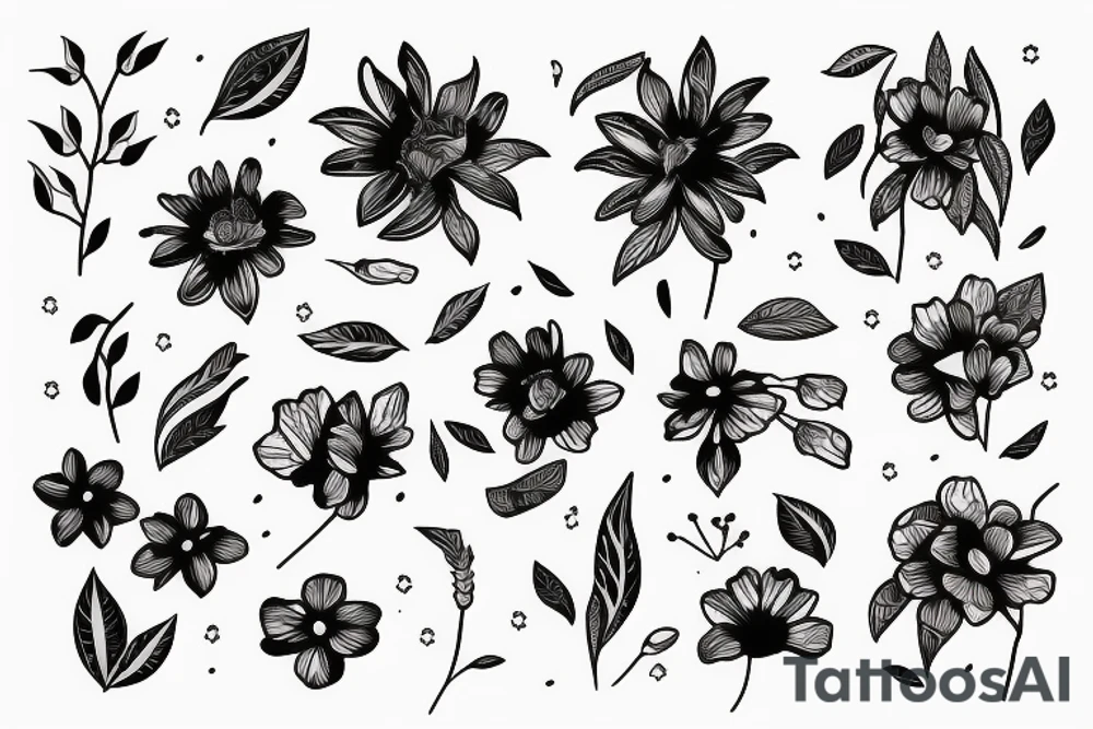 open book with flowers growing out of the pages tattoo idea