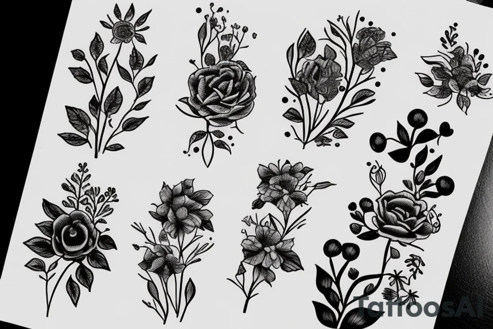 open book with flowers growing out of the pages tattoo idea