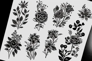 open book with flowers growing out of the pages tattoo idea