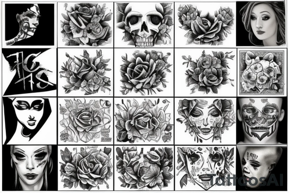 A phrase with drawings around tattoo idea