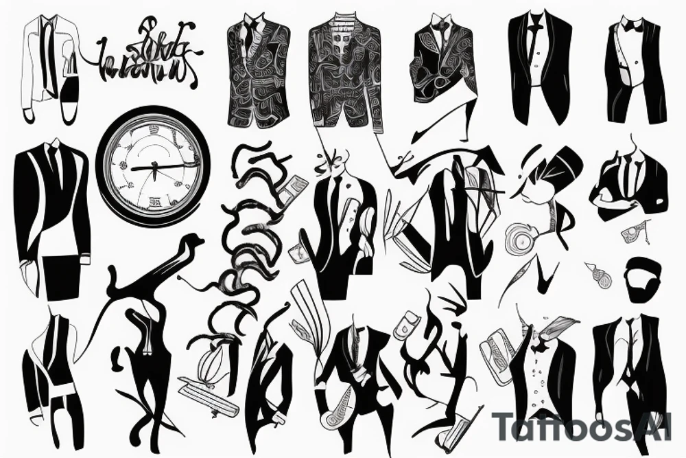 a suit tattoo idea