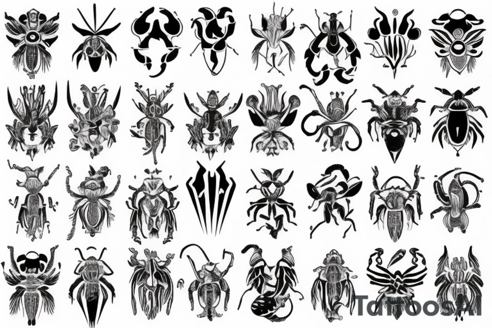 proportional symmetrical scorpio tattoo idea