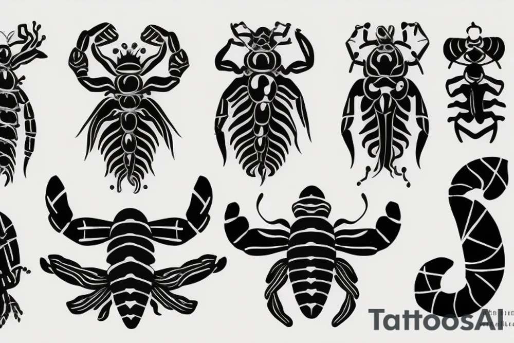 symmetrical scorpio tattoo idea
