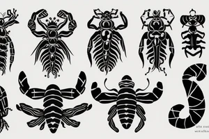 symmetrical scorpio tattoo idea