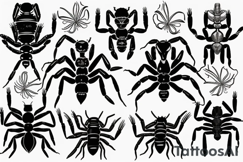symmetrical scorpion tattoo idea