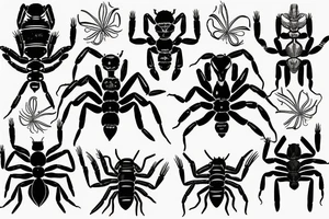 symmetrical scorpion tattoo idea