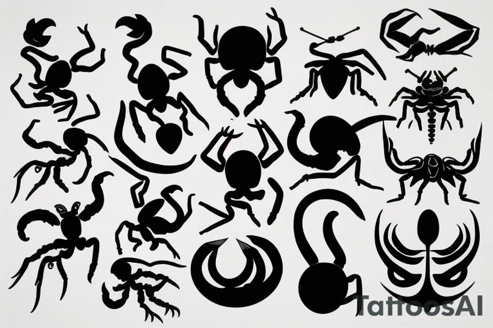 Black scorpion tattoo idea
