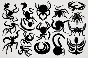 Black scorpion tattoo idea