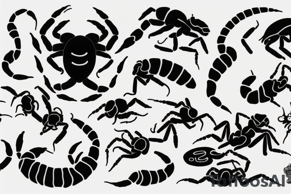Black scorpion tattoo idea