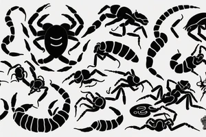 Black scorpion tattoo idea