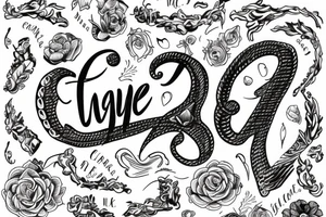 ‘Take care’ in cursive fine line tattoo idea