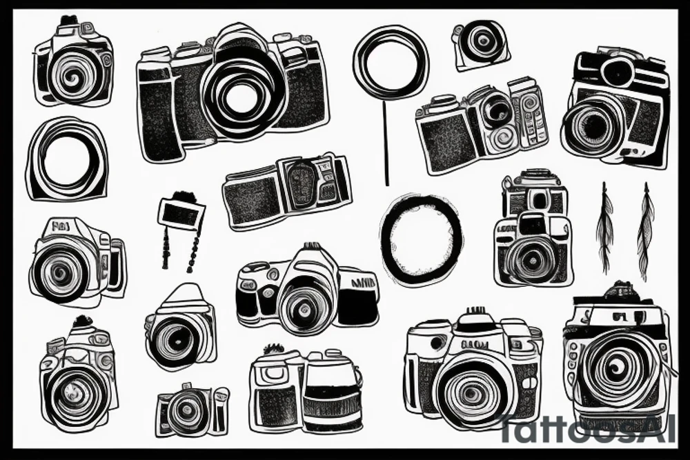 Wanderlust with Camera tattoo idea