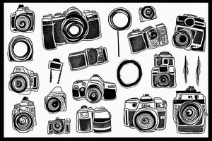 Wanderlust with Camera tattoo idea
