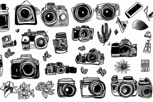 Wanderlust with Camera tattoo idea
