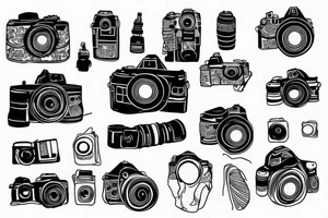 Wanderlust with Camera tattoo idea