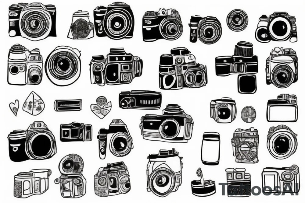 Wanderlust with Camera tattoo idea