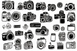 Wanderlust with Camera tattoo idea