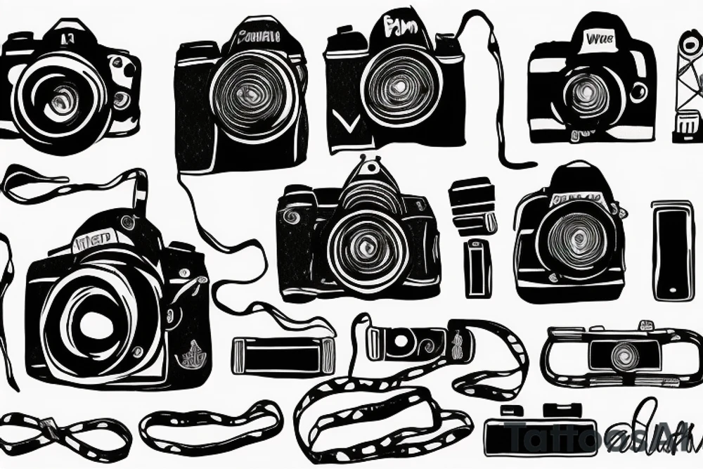 camera with straps with the word wanderlust tattoo idea camera with straps with the word wanderlust tattoo idea